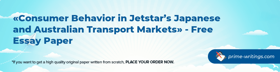 Consumer Behavior in Jetstar’s Japanese and Australian Transport Markets