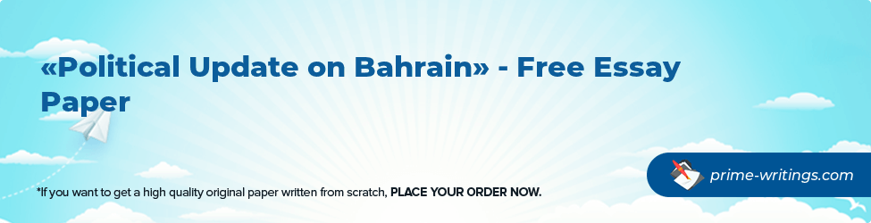 Political Update on Bahrain